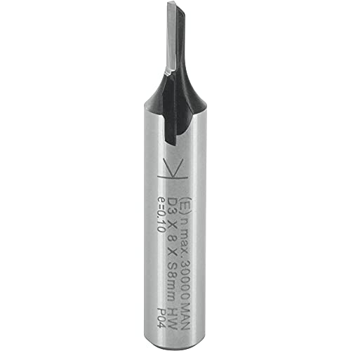 ENT 10040 Nutfräser HW, Schaft (S) 8 mm, Durchmesser (D) 3 mm, NL 8 mm, Z1, SL 32 mm, GL 46 mm von ENT