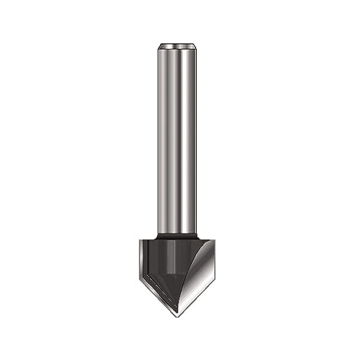 ENT 12094 V-Nutfräser und Schriftenfräser HW, Schaft (S) 12 mm, Durchmesser (D) 32 mm, NL 23,5 mm, E 90°, SL 40 mm, Oberfräser für die Holzbearbeitung von ENT European Norm Tools