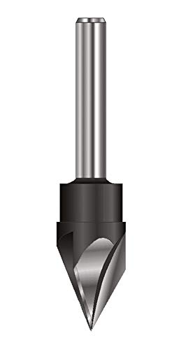 ENT 12150 Schriftenfräser HW, Schaft (S) 8 mm, Durchmesser (D) 15,1 mm, NL 13,1 mm, E 60°, Z3, SL 32 mm, mit Vollhartmetall-Kopf von ENT European Norm Tools