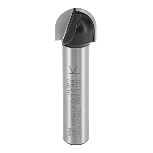 ENT 12286 Hohlkehlfräser HW, Schaft (S) 8 mm, Radius (R) 6 mm, (D) 12 mm, NL 9,5 mm, SL 32 mm von ENT European Norm Tools
