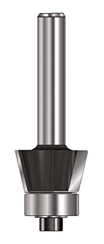 ENT 13746 Fasefräser HW, Schaft (S) 8 mm, Durchmesser (D) 36 mm, NL 11,6 mm, E 45°, SL 32 mm, mit Kugellager von ENT