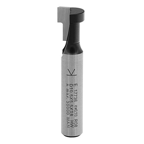 ENT 17736 T-Nutfräser M6 HW, Schaft (S) 8 mm, Durchmesser (D1) 10,5 mm, D2 6,6 mm, NL1 7,0 mm, NL2 5,5 mm, Z1 von ENT European Norm Tools