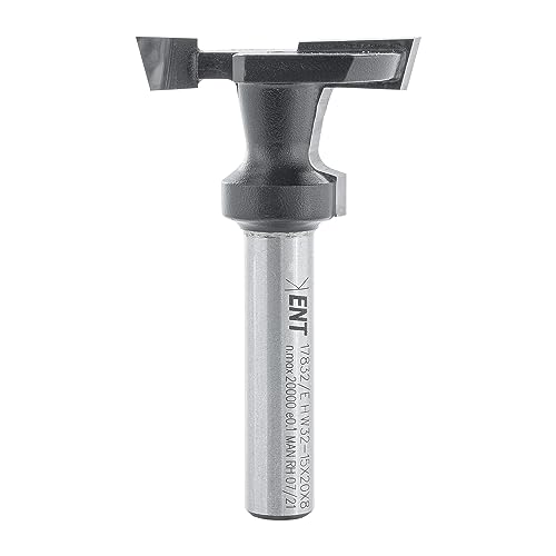 ENT 17832 T-Nutfräser HW für Regalsysteme, Schaft (S) 8 mm, Durchmesser (D1) 32 mm, D2 15 mm, NL 6 mm, NL1 14,5 mm, NL2 20 mm, T 8,7 mm, SL 34 mm von ENT European Norm Tools