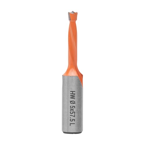 ENT 22161 Dübelbohrer HW, Schaft (S) 10 mm, Durchmesser (D) 5 mm, NL 27 mm, SL 27 mm, L 57,5 mm, Links von ENT