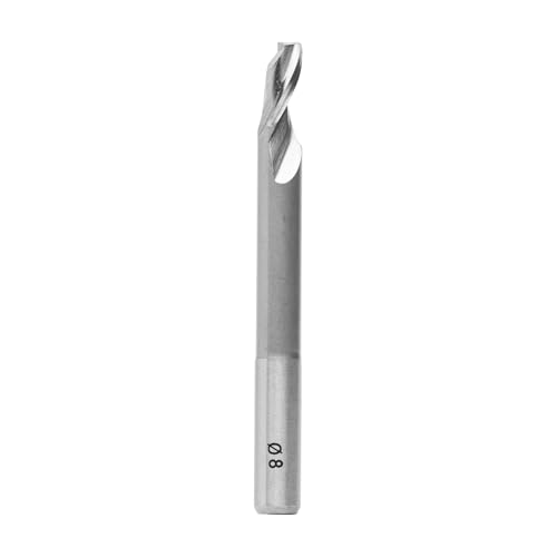 ENT 30025 Spiral-Bohrnutenfräser HS, Schaft (S) 8 mm, Durchmesser (D) 8 mm, NL1 14 mm, NL2 54 mm, Z1, GL 80 mm von ENT European Norm Tools