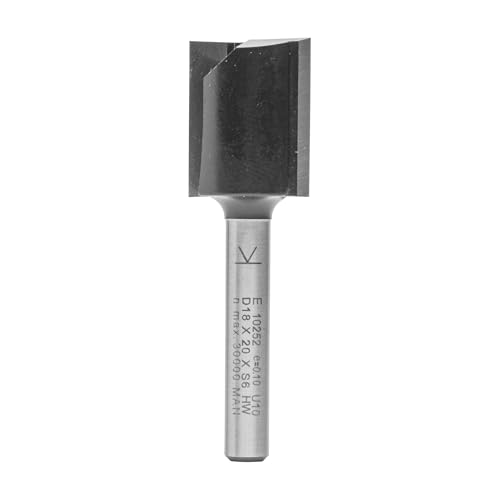 ENT 10252 Nutfräser HW, Schaft (S) 6 mm, Durchmesser (D) 18 mm, NL 20 mm, SL 32 mm, GL 52 mm von ENT European Norm Tools