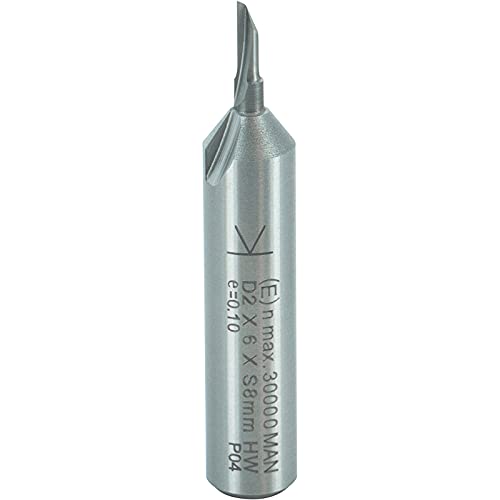 ENT 10350 Nutfräser VHW, Schaft (S) 8 mm, Durchmesser (D) 2 mm, NL 6 mm, Z1, SL 32 mm, GL 43 mm von ENT European Norm Tools