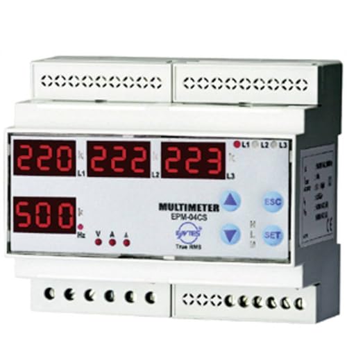 ENTES® epm-04 C Multimeter AC dreiphasig programmierbar für Guide DIN epm-04 C-din von ENTES