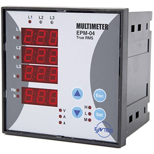 ENTES® EPM-04C-96 Panel Messgerät AC-Multimeter Spannung Strom Frequenz Betriebsstunden Gesamt ENTES® EPM-04C-96 Panel Messgerät AC-Multimeter Spannung Strom Frequenz Betriebsstunden Gesamt von ENTES