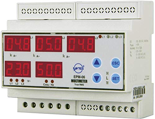 Entes epm-06cs-din 3-stufiges programmierbares Multimeter, DIN-Schienen-Wechselspannung, epm-06cs-din, Strom, Frequenz, Auto Entes epm-06cs-din 3-stufiges programmierbares Multimeter, DIN-Schienen-Wechselspannung, epm-06cs-din, Strom, Frequenz, Auto von ENTES