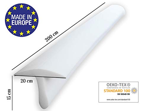 ENTSPANNO Liebesbrücke | Matratzenbrücke 200 x 20 x 15 cm I Schaumstoff-Ritzenfüller in Keil-Form I Matratzenverlängerung als Topper-Ersatz I Lückenfüller Doppelbett-Matratze I Made in EU I Weiß ENTSPANNO Liebesbrücke | Matratzenbrücke 200 x 20 x 15 cm I Schaumstoff-Ritzenfüller in Keil-Form I Matratzenverlängerung als Topper-Ersatz I Lückenfüller Doppelbett-Matratze I Made in EU I Weiß von ENTSPANNO