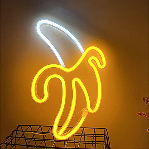 Banana Neonlicht LED Neonschild Wand Neonlicht für Wohnkultur Batterie & USB betrieben Neon Nachtlicht Neonlicht Zeichen Leuchtschild für Kinder Schlafzimmer Party Weihnachten Hochzeit von ENUOLI