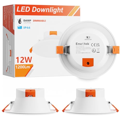 ENUOTEK 12W LED Einbauleuchten Deckenleuchten Einbaustrahler Flach Decke Bad Lampen IP44 Feuchtraum Dimmbar Deckenloch Durchmesser 120MM Warmweiß 3000K und Kaltweiß 6000K 3er Lampen ENUOTEK 12W LED Einbauleuchten Deckenleuchten Einbaustrahler Flach Decke Bad Lampen IP44 Feuchtraum Dimmbar Deckenloch Durchmesser 120MM Warmweiß 3000K und Kaltweiß 6000K 3er Lampen von ENUOTEK