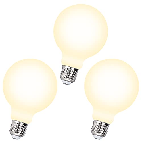 ENUOTEK 8W E27 Große LED Runde Glühbirnen Lampe G95 Dimmbar Weiß Leuchtmittel 870Lm Dimmen über Phasenanschnitt Dimmer Warmweiß 3000K ersetzt 80W Glühlampe für Pendelleuchte Wandleuchte 3er Pack von ENUOTEK