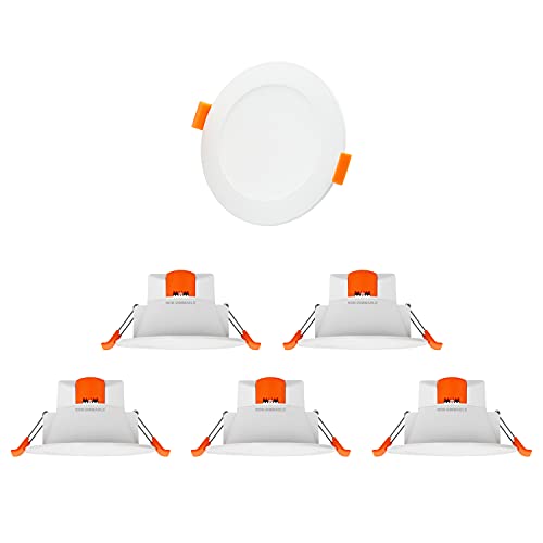 ENUOTEK 8W LED Strahler Einbaustrahler Einbaulampen Decke Lampen Weiß 230V Ohne Trafo 3000K 4000K 5000K Wählbar Lochmaß 75-90MM IP44 für Küche Bad Wohnzimmer Büro 6er Pack von ENUOTEK