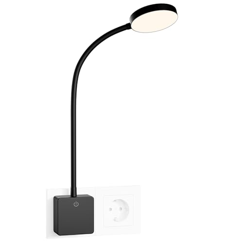 ENUOTEK Dimmbare LED Steckerlampe Steckdosenleuchte Schwarz, LED Wandleuchte Wand Leselampen Schlafzimmer Steckdose Dimmbar mit Stecker und Touch Schalter, 4W 350Lm 3000K 4000K 5000K ENUOTEK Dimmbare LED Steckerlampe Steckdosenleuchte Schwarz, LED Wandleuchte Wand Leselampen Schlafzimmer Steckdose Dimmbar mit Stecker und Touch Schalter, 4W 350Lm 3000K 4000K 5000K von ENUOTEK