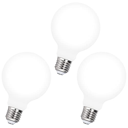 ENUOTEK Dimmbare E27 LED Glühbirne 8W Naturweiß 4000K 870Lm G95 LED Glühbirne Großem Globus Filament Lampen, Edison Schraube E27 LED Leuchtmittel, Entspricht Einer 80W Glühlampe, No Dark Area 3er Pack von ENUOTEK