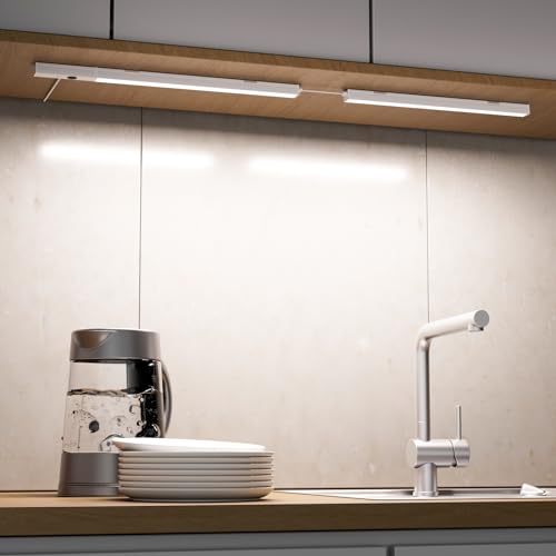ENUOTEK Unterbauleuchte Küche LED 30cm mit 5 Lichtfarben, Schranklicht mit Bewegungsmelder 5W 400Lm, Schrankbeleuchtung mit Stecker, 2er Lampe ENUOTEK Unterbauleuchte Küche LED 30cm mit 5 Lichtfarben, Schranklicht mit Bewegungsmelder 5W 400Lm, Schrankbeleuchtung mit Stecker, 2er Lampe von ENUOTEK