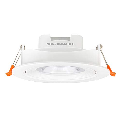 ENUOTEK 4 Zoll 12W LED Einbauspot Deckeneinbaustrahler Einbaustrahler Spot Lampe Schwenkbar Weiß 230V Ohne Trafo 3000K 4000K 5000K Abstrahlwinkel 40° 120-130MM Lochmaß 1er Pack von ENUOTEK