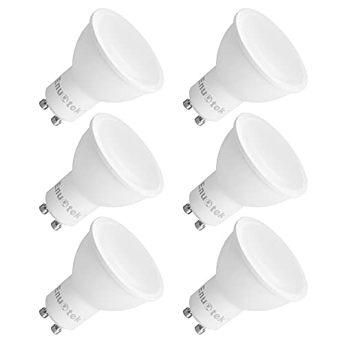 ENUOTEK 7W GU10 LED Lampe Kaltweiss 6000K, Max 650Lm LED Glühbirne 100%-50%-15% Dreistufig Dimmbar Durch ON/OFF Schalter Nicht Durch Dimmer, 120°Weiter Abstrahlwinkel, Ersetzt 60W Halogenlampe, 6 Pack von ENUOTEK