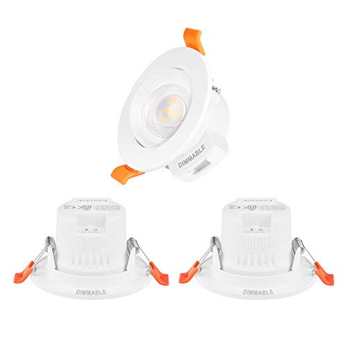 ENUOTEK Dimmbare 5W LED Spot Einbauleuchten Decke Lampen Einbaustrahler Deckenspot Schwenkbar Weiß CCT Wählbar 3000K 4000K 5000K Lochmaß 65 – 80 MM 3er Lampen… ENUOTEK Dimmbare 5W LED Spot Einbauleuchten Decke Lampen Einbaustrahler Deckenspot Schwenkbar Weiß CCT Wählbar 3000K 4000K 5000K Lochmaß 65 – 80 MM 3er Lampen… von ENUOTEK