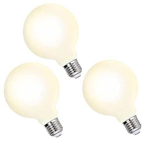 ENUOTEK G95 Edison E27 LED Große Runde Glühbirnen Leuchtmittel Lampen 6W 650Lm Warmweiß Beleuchtung 3000K Ersetzen 60W Glühlampen Nicht Dimmbar für Pendelleuchte Wandleuchte 3er Pack von ENUOTEK