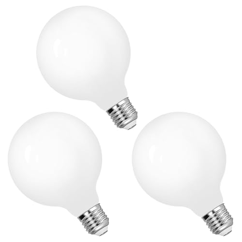 ENUOTEK LED E27 Glühbirne, 6W 680Lm Naturweiß 4000K, G95 Langes Filament Großer Globus E27 LED Birne Schraube, Ersetzen 60W Glühlampen, für Hängelampe Wandlampe Nachttischlampe, Nitch Dimmbar 3er Pack von ENUOTEK