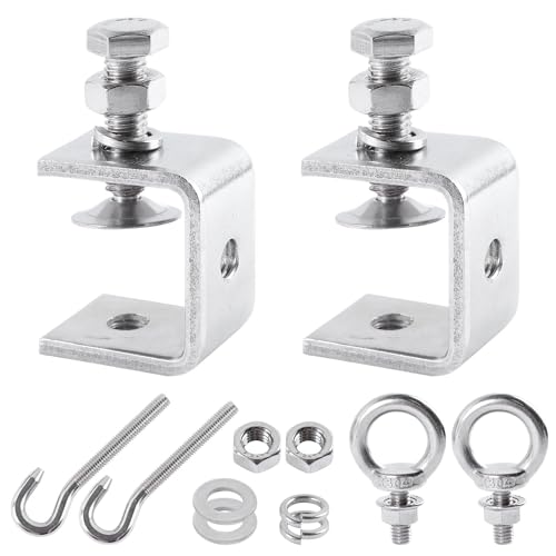 C Klemme Klein C-Zwingen Edelstahl Schraubklemmen Kieferöffnungen 30mm Fixierzange Einstellbar Klemmbereich ist 0-25mm mit Haken und Ringschrauben für Zwingen Holzarbeiten Werkzeug Heimwerken von ENUTROF