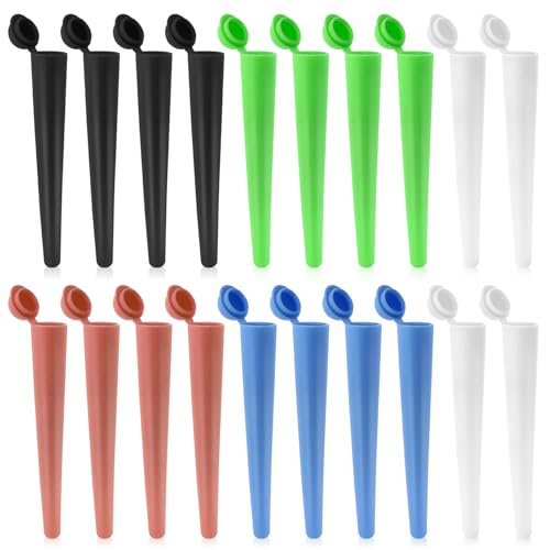 ENUTROF Kingsize Transporthüllen 20Stk 116mm Joint Hüllen Geruchsdicht Tube J-tube Case mit Clipdeckel Set Wiederverwendbar Wasserdicht für Raucher Tragen/Transport 5 Farben von ENUTROF