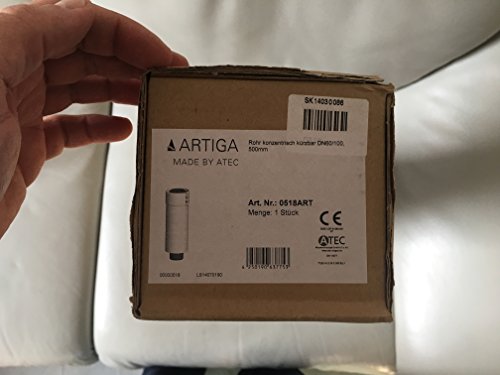 ATEC Abgas Rohr konzentrisch kürzbar 500 mm DN 60/100 von ENVA MADE FOR QUALITY