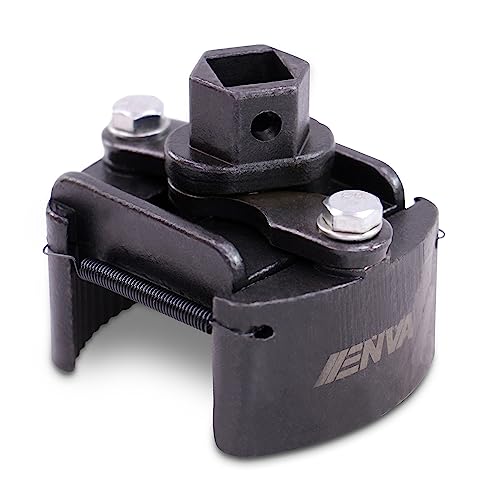 ENVA Universal Ölfilterschlüssel 12,5 mm (1/2") Antrieb Ø 60-80 mm mit Innenvierkant & Außensechskant Federmechanik universal verwendbar für viele Ölfilter von ENVA MADE FOR QUALITY