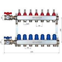 Edelstahl Heizkreisverteiler 2 - 12 fach mit Edelstahl Heizkreisverteiler 2 - 12 fach mit von ENVIRON