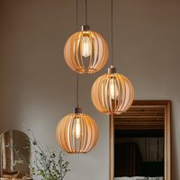[GEBRAUCHT] B-Ware Envostar Clay Hängelampe Deckenlampe Lampe Leuchte Birkensperrholz 3 Flammig E27 von ENVOSTAR
