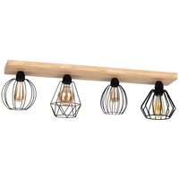 [GEBRAUCHT] Envostar Various Deckenlampe Deckenleuchte Deckenlicht Lampe 4 Flg Kiefer Natur B-Ware von ENVOSTAR
