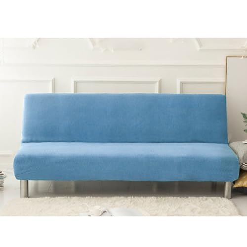 ENWIND Futonbezug Neuestes Jacquard-Design High Stretch Armless Schlafsofa Schonbezug Anti-Rutsch-Möbelschutz mit elastischem Boden,Blau,L von ENWIND