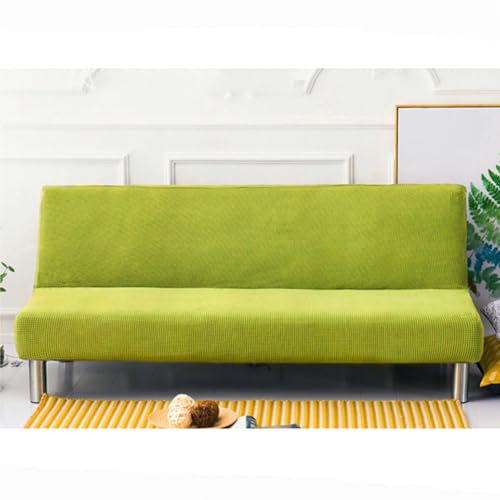 ENWIND Futonbezug Neuestes Jacquard-Design High Stretch Armless Schlafsofa Schonbezug Anti-Rutsch-Möbelschutz mit elastischem Boden,Chartreuse,M von ENWIND