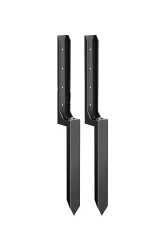 1/2-teiliges Reparaturset for Hochleistungszaunpfosten aus Stahl mit Bodenankern – Schwarz, ideal for Holz- und Metallzäune, Säulenreparaturset Für Gekippten Bruch(1 PC) von ENWWCH