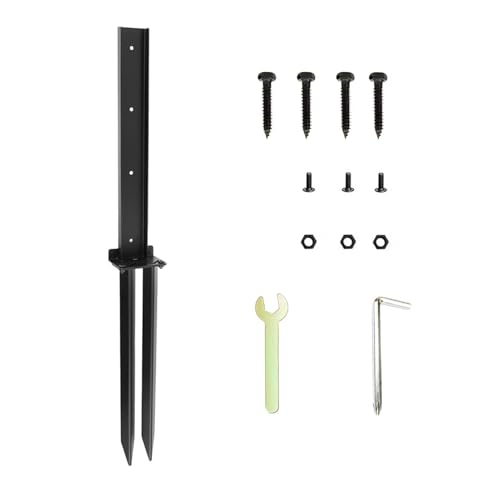 1 Stück Zaunpfosten-Anker-Set, robuste Reparaturpfähle aus Stahl for Zaunpfosten, Erdspieß zur Reparatur von geneigten und morschen Holzpfählen Für Gekippten Bruch 1 Stück Zaunpfosten-Anker-Set, robuste Reparaturpfähle aus Stahl for Zaunpfosten, Erdspieß zur Reparatur von geneigten und morschen Holzpfählen Für Gekippten Bruch von ENWWCH