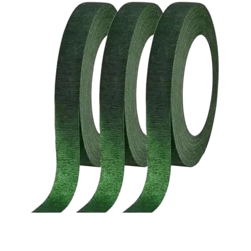 ENWWCH 10 Rollen grünes Blumenstrauß-Blumenband, selbstklebendes Verpackungspapierband, DIY-Blumendekoration, geeignet for Hochzeiten im Blumenladen Für Floristik(3Roll) von ENWWCH