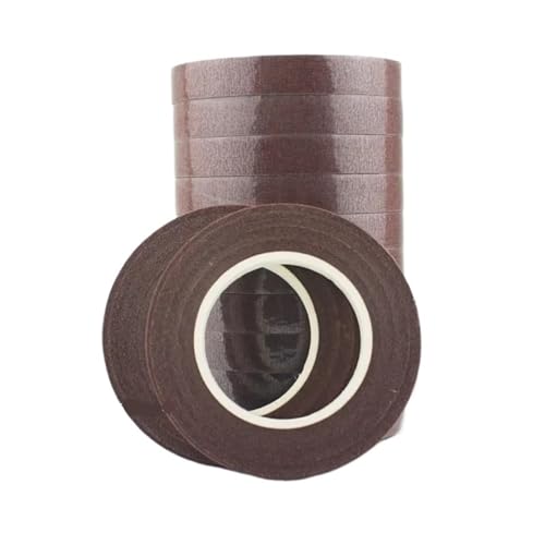 ENWWCH 10 Stück selbstklebende Blumenpapierbänder for Blumensträuße, Stängel, Blumenzuchtband, Staubblattverpackung, Floristen-DIY, künstliche Blumen Für Floristik(Coffee) von ENWWCH