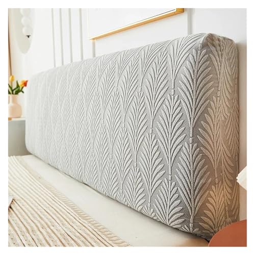 ENWWCH 1pc Jacquard Bett Kopfteil Abdeckung Einfarbig Elastische Kopf Schonbezug Gedruckt All-Inclusive Rückenlehne Schlafzimmer Für Schlafzimmer(Color 2,L120cm H50-60cm) von ENWWCH