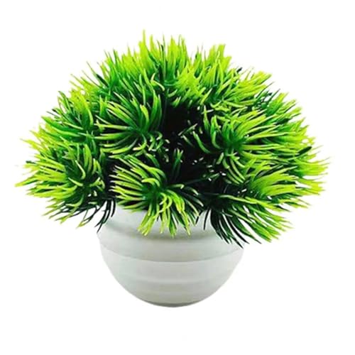 ENWWCH 2 Pcs Gefälschte Leichte Gefälschte Topf blickfang Dekorative Künstliche Mini Tafelaufsatz Pflanzen Für Tischdekoration(Green) von ENWWCH