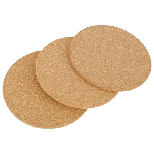 ENWWCH 3 stücke Kork Topfmatte Hitzebeständig Runde Pfannen Halter Schüssel Pad Tischsets Untersetzer Arbeitsplatte Saver Matte Tasse Matte Geschirr Pad Küche Gadget Für Töpfe, Schüsseln von ENWWCH