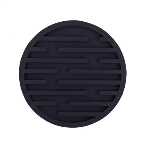 ENWWCH 3 stücke Verdickt Ablauf Silikon Untersetzer Hitze Beständig Gummi Geschirr Isolierung Pad Glas Getränke Halter Pad Für Töpfe, Schüsseln(Black) von ENWWCH