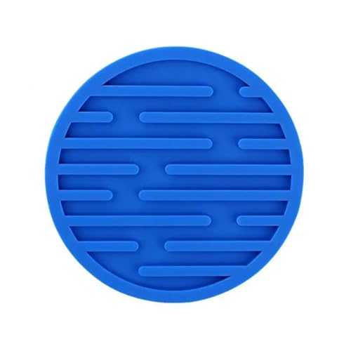ENWWCH 3 stücke Verdickt Ablauf Silikon Untersetzer Hitze Beständig Gummi Geschirr Isolierung Pad Glas Getränke Halter Pad Für Töpfe, Schüsseln(Blue) von ENWWCH