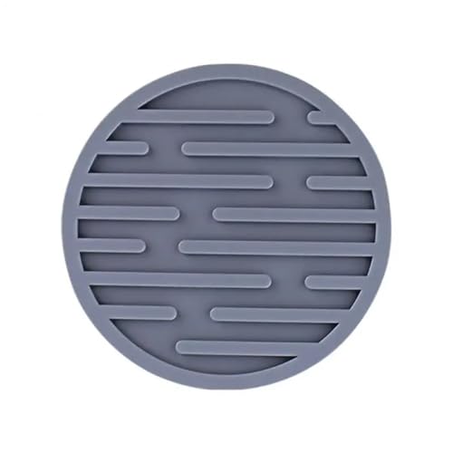 ENWWCH 3 stücke Verdickt Ablauf Silikon Untersetzer Hitze Beständig Gummi Geschirr Isolierung Pad Glas Getränke Halter Pad Für Töpfe, Schüsseln(Gray) von ENWWCH