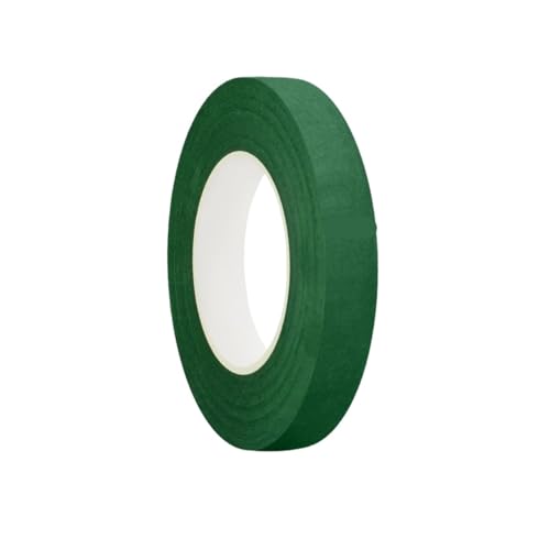 ENWWCH 4 Rollen Blumenband for Verpacken von Blumensträußen, grüner Papierkleber, for künstliche Blumen und Pflanzenstiele, for Basteln und Arrangieren Für Floristik(Dark Green) von ENWWCH