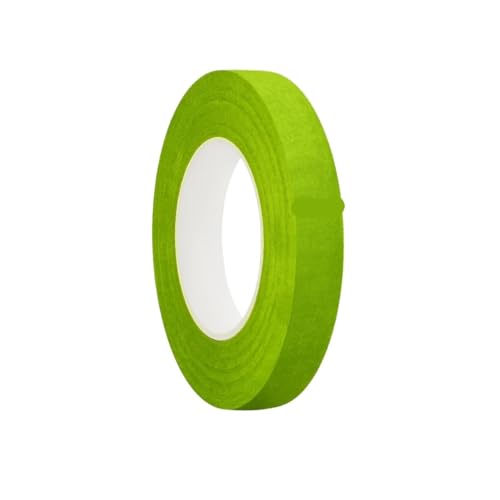 ENWWCH 4 Rollen Blumenband for Verpacken von Blumensträußen, grüner Papierkleber, for künstliche Blumen und Pflanzenstiele, for Basteln und Arrangieren Für Floristik(Yellow Green) von ENWWCH