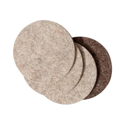 ENWWCH 4 Teile/los Wollfilz Bahn Isolierung Pads Wasser Tasse Matte Wolle Absorbiert Wasser Geschirr Isolierung Pad Für Töpfe, Schüsseln(Warm Brown) von ENWWCH