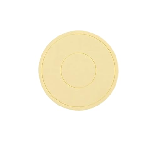 ENWWCH 4 stücke Hohe Temperatur Beständig Verdickt Silikon Coaster Runde Mikrowelle Ofen Matte Silikon Matte Tischset Wärme Isolierung Matte Für Töpfe, Schüsseln(Pale Yellow) von ENWWCH